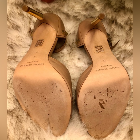 Sigerson Morrison Vero Cuoio Studded Sandals, Size 8 - Picture 6 of 7